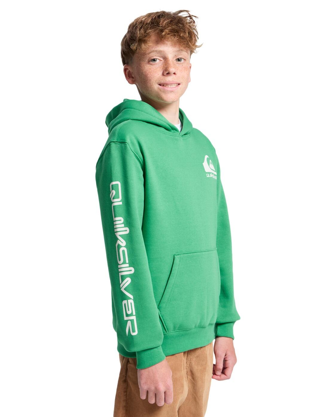 Sweat à capuche OMNI LOGO Vert Garçon 3/4
