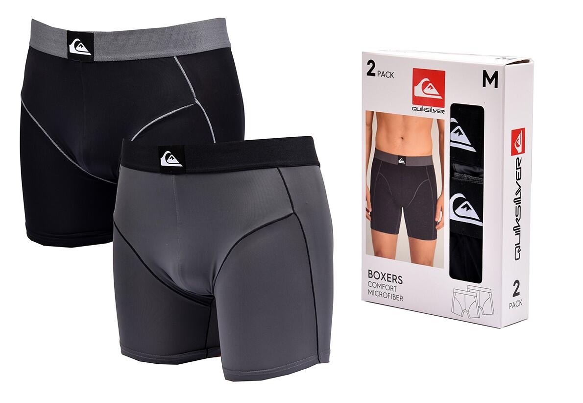 Quiksilver Confezione da 2 boxer da uomo in microfibra sportiva 3/7