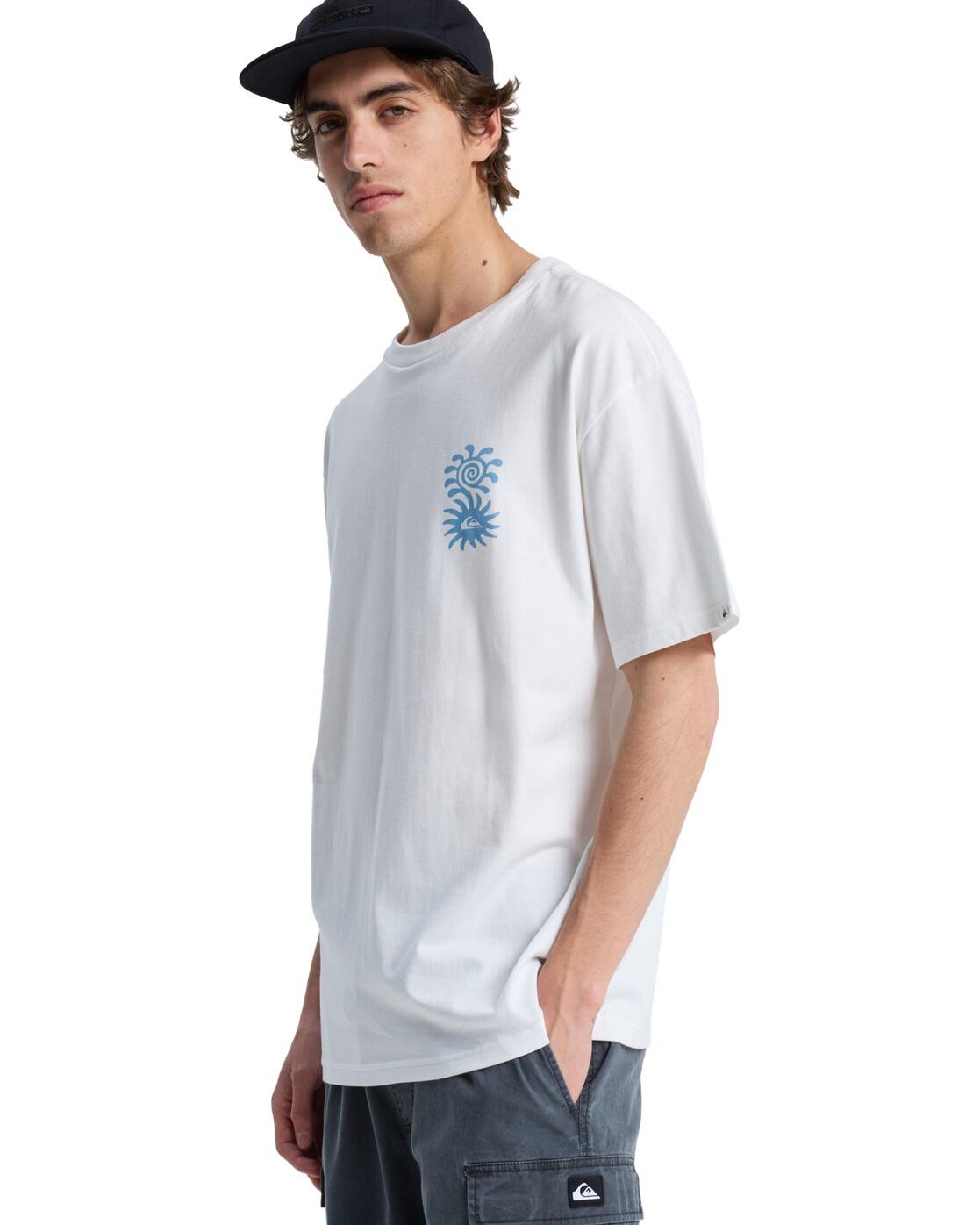 T-Shirt à manches courtes EVO BLOSSOM OF PEACE Blanc Homme 3/4