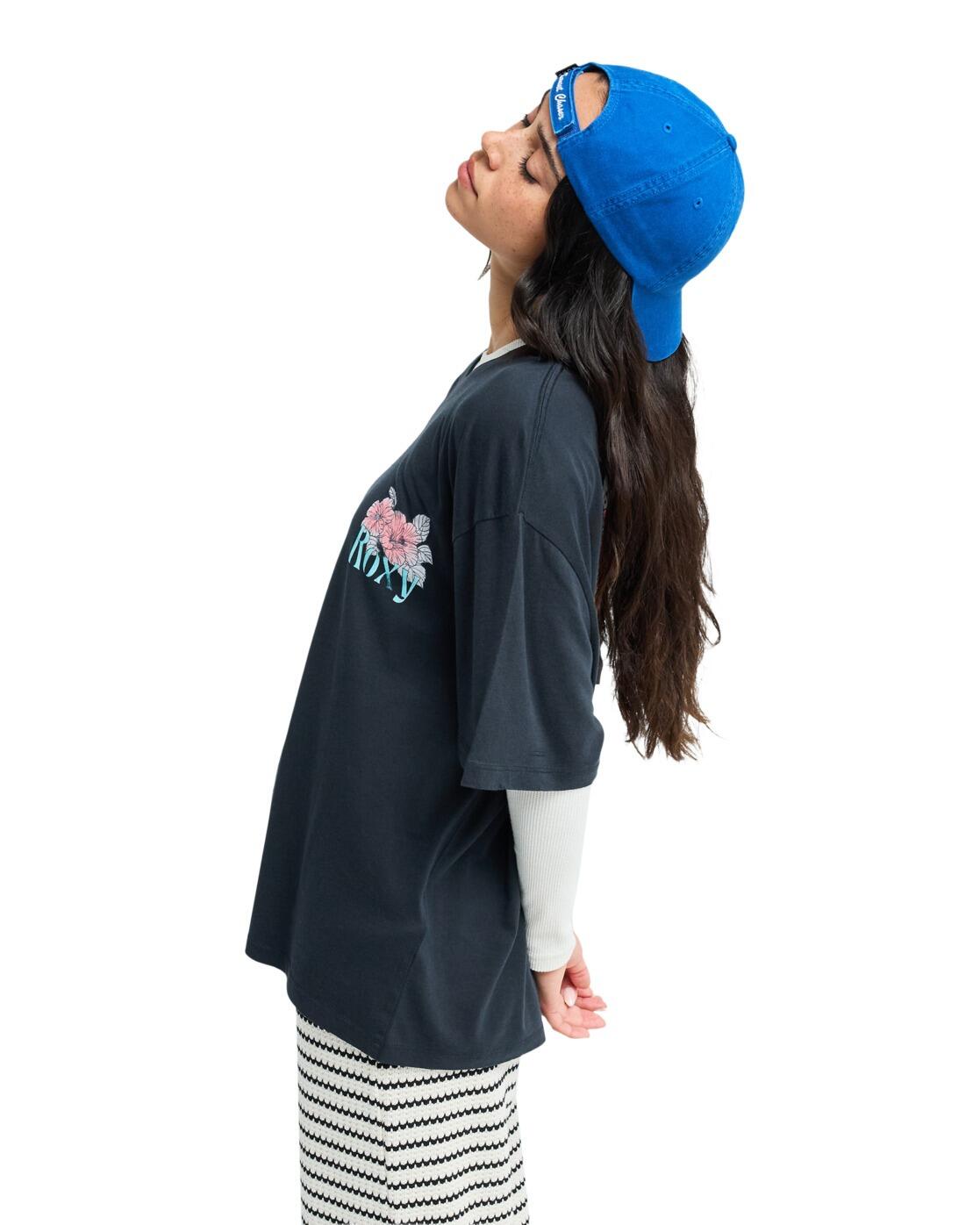 T-Shirt à manches courtes TALLOVERSIZE WASHED Noir Femme 3/4