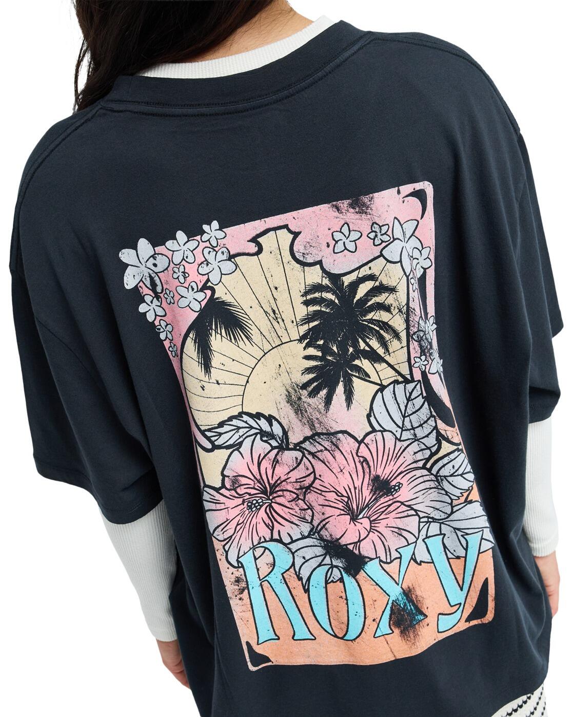 T-Shirt à manches courtes TALLOVERSIZE WASHED Noir Femme 2/4