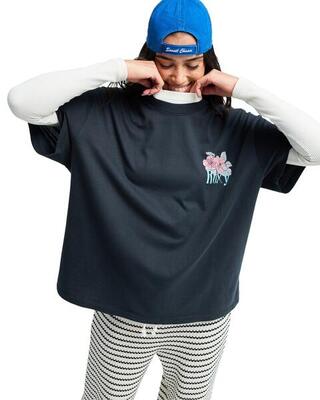 T-shirt talloversize washed rosa dames