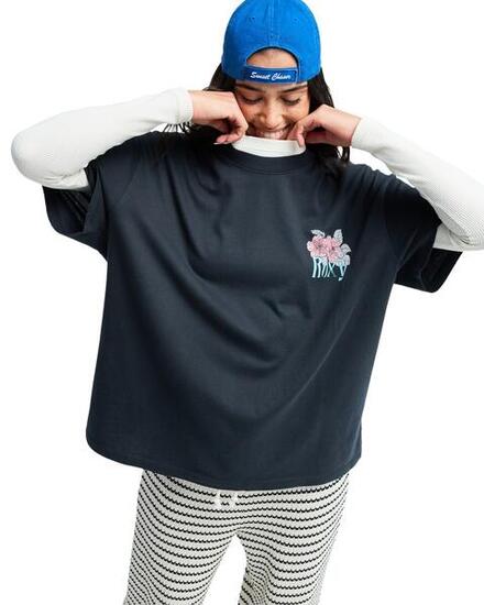T-Shirt TALLOVERSIZE WASHED Schwarz Dames