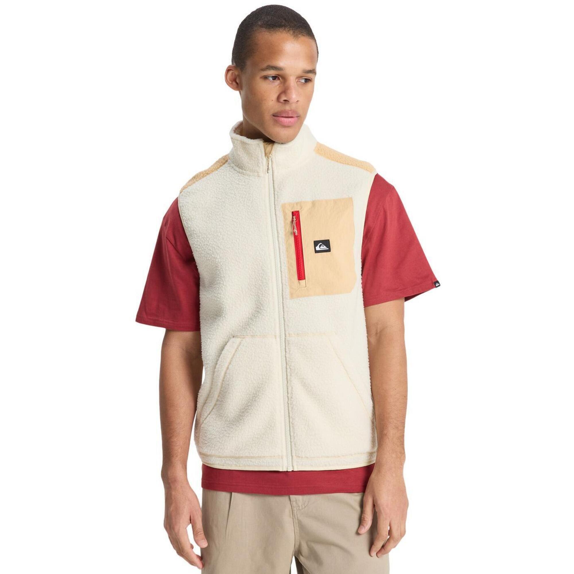 Quiksilver - Gilet En Polaire Avec Fermeture Éclair Clean Coast Gilet Blanc Homme - Polaire - Blanc - Decathlon