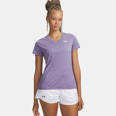 Ua tech™ twist dames t‑shirt paars