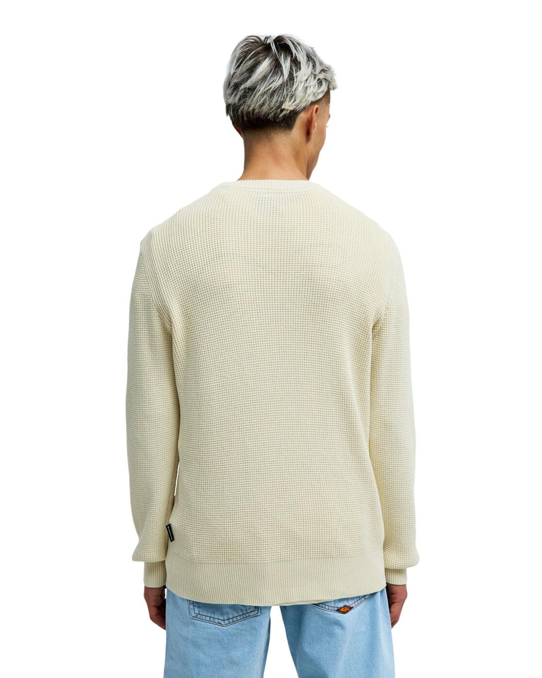 Pull WAFFLE Blanc Homme 2/4