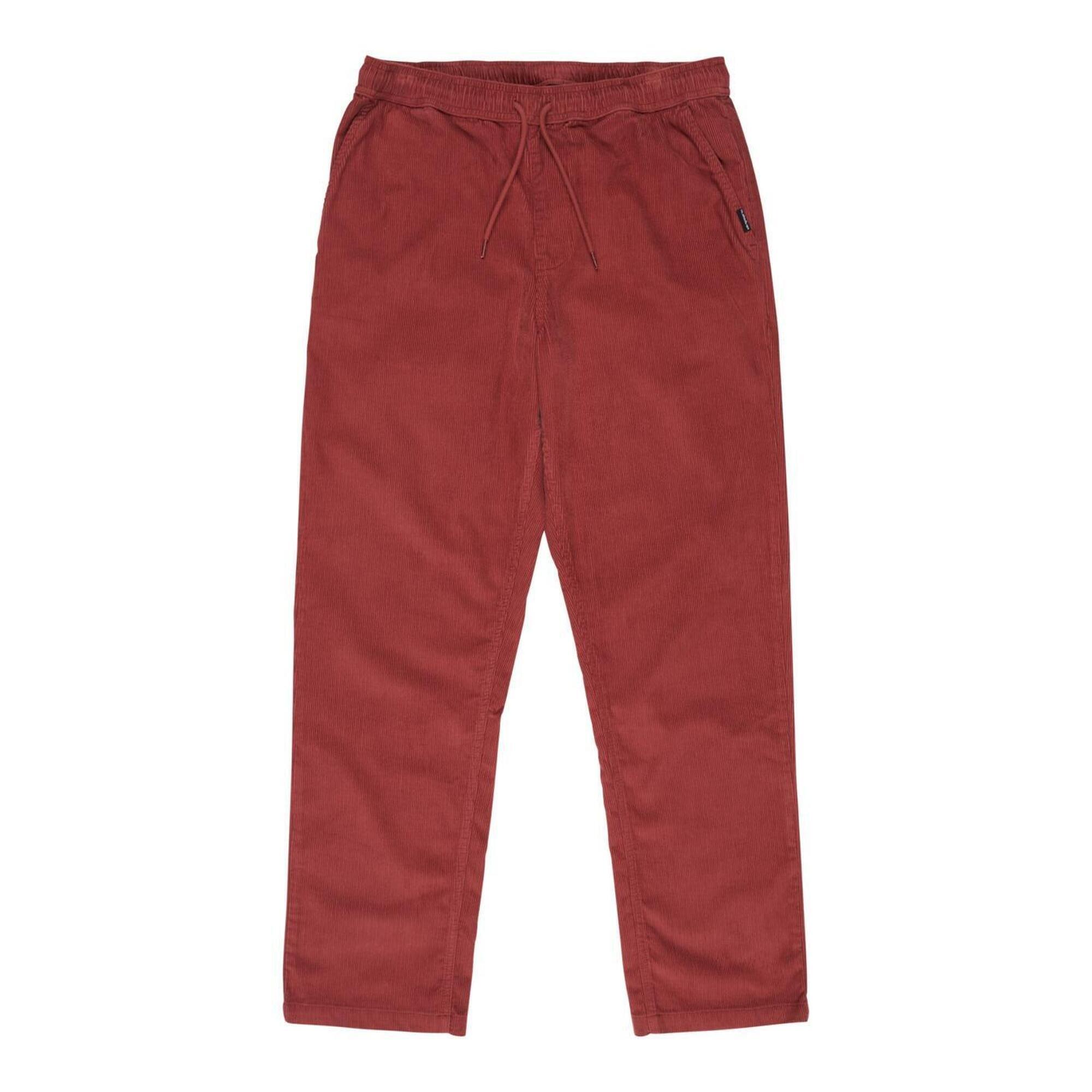 Quiksilver - Pantalon Taxer Regular Cord Rouge Homme - Pantalons - Bordeaux|rose - Decathlon