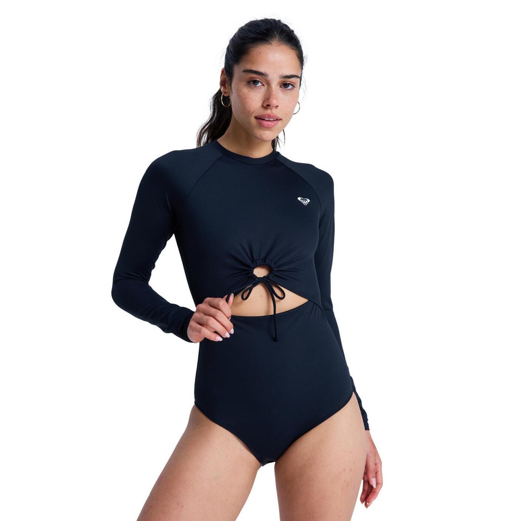 Roxy - Maillot Une Pièce Manches Longues Beach Essential Noir Femme - Maillot De Bain 1 Pièce - Gris - 38 S - Decathlon