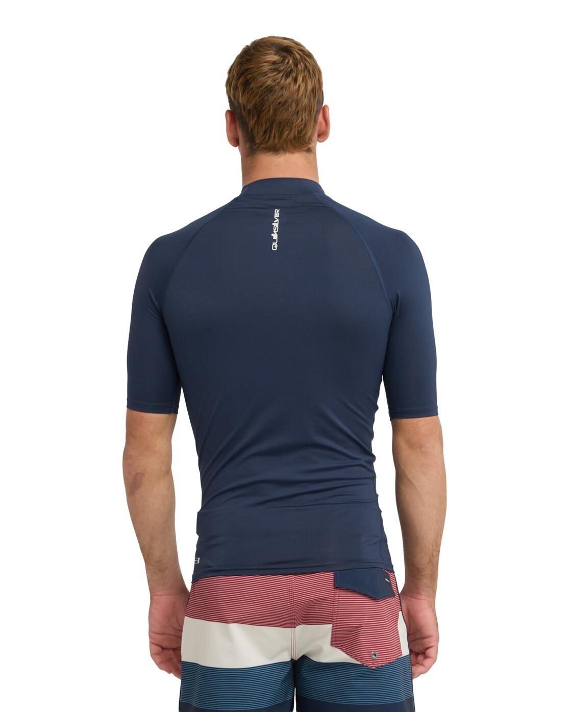 Kurzärmliges Surf-T-Shirt mit UPF 50 EVERYDAY Blau Herren 3/4