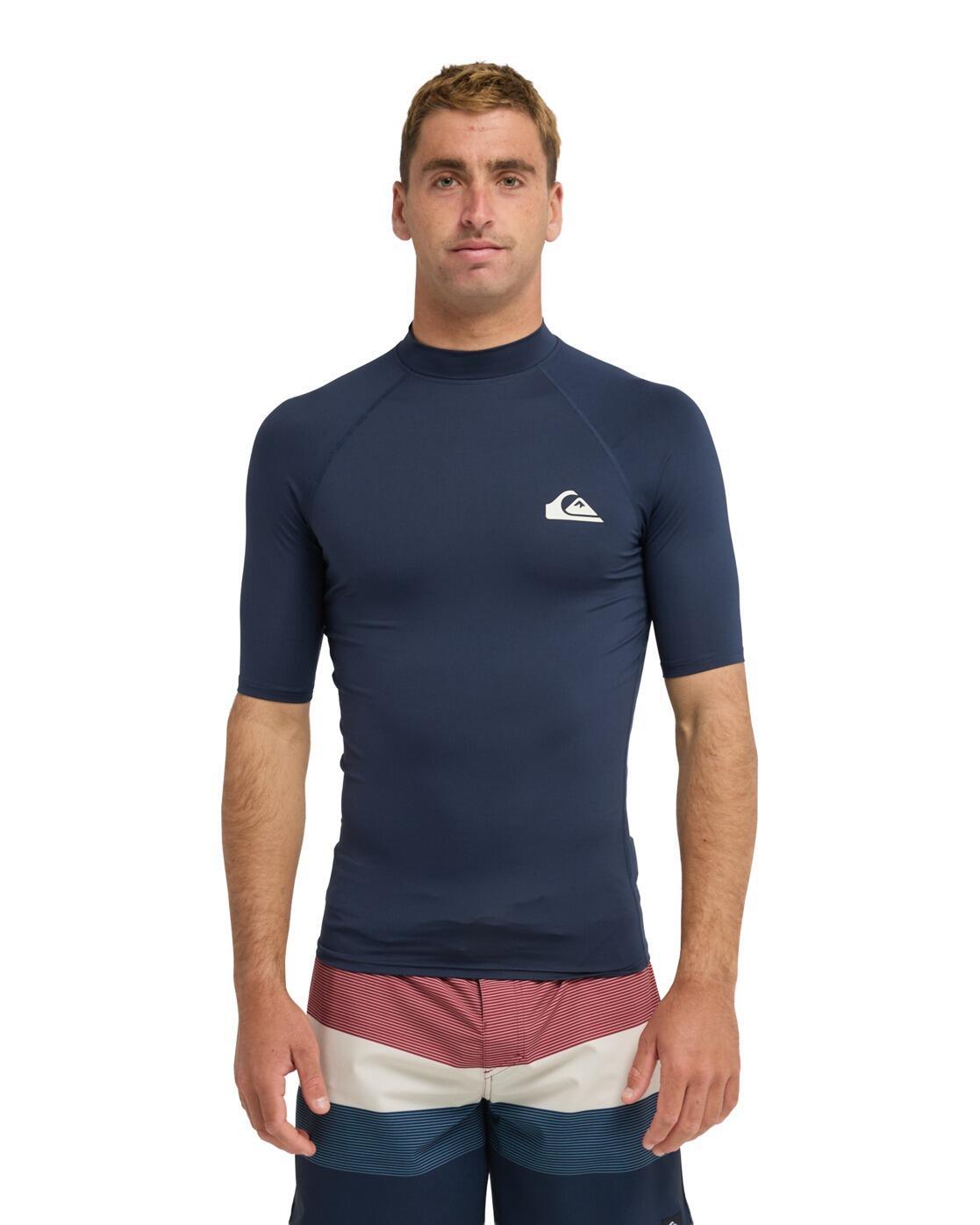 Kurzärmliges Surf-T-Shirt mit UPF 50 EVERYDAY Blau Herren 2/4