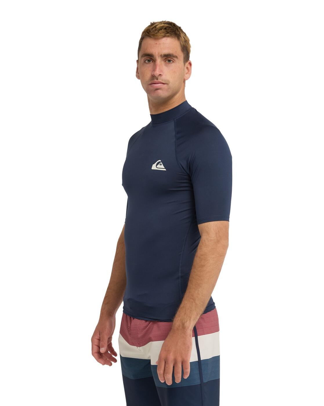 Kurzärmliges Surf-T-Shirt mit UPF 50 EVERYDAY Blau Herren 4/4