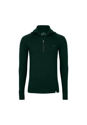 Haut Thermique Homme Mérinos Half Zip Couche de Base Chaude et Respirante