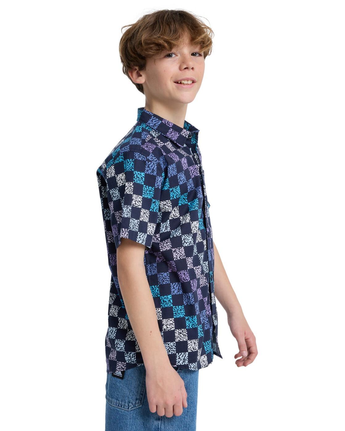 Chemise manches courtes APERO CLASSIC Bleu Garçon 3/4