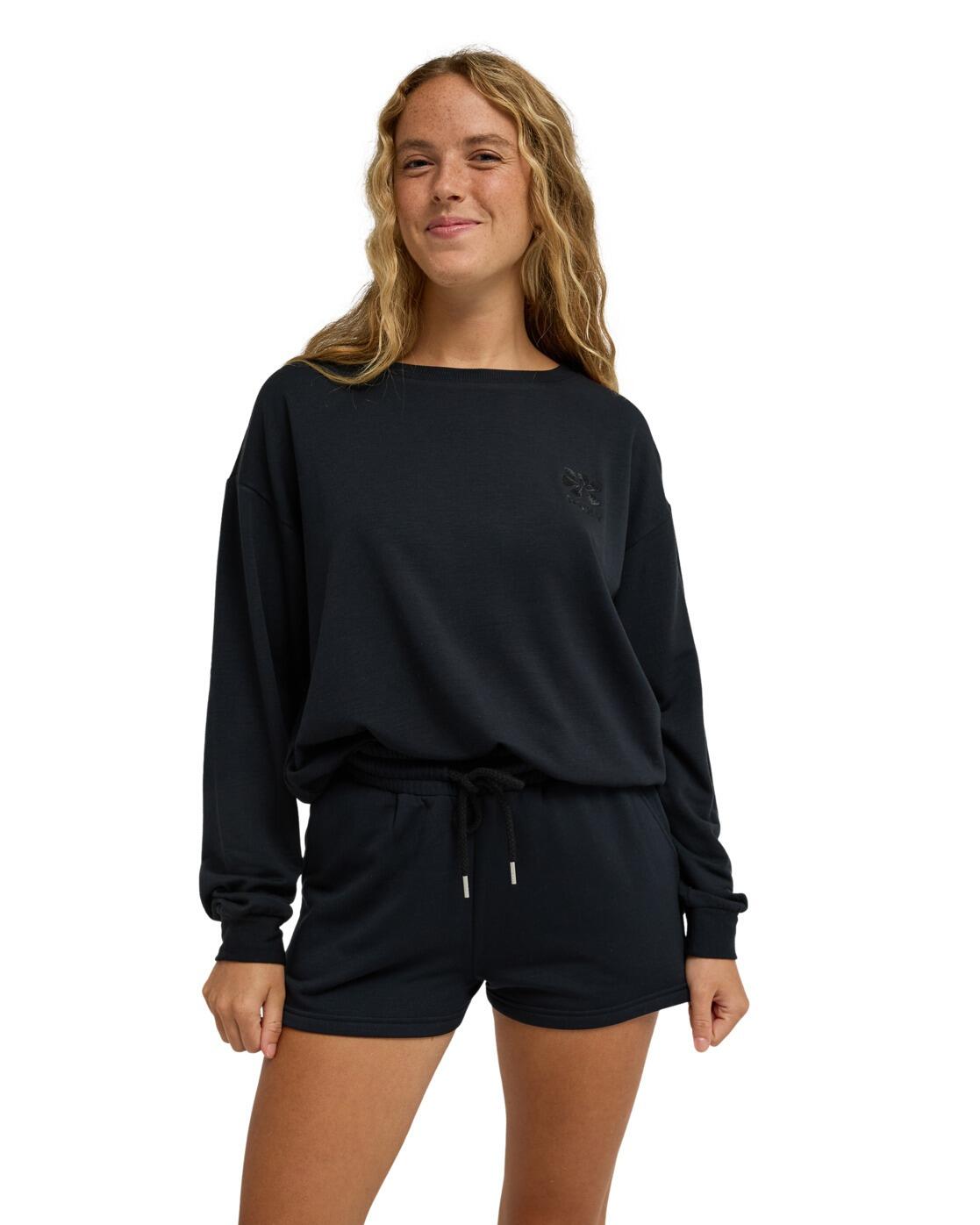 Short en molleton SURFING BY MOONLIGHT Noir Femme 2/4
