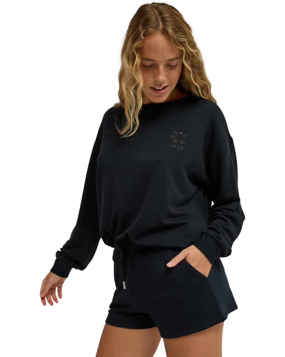 Short en molleton SURFING BY MOONLIGHT Noir Femme 4/4