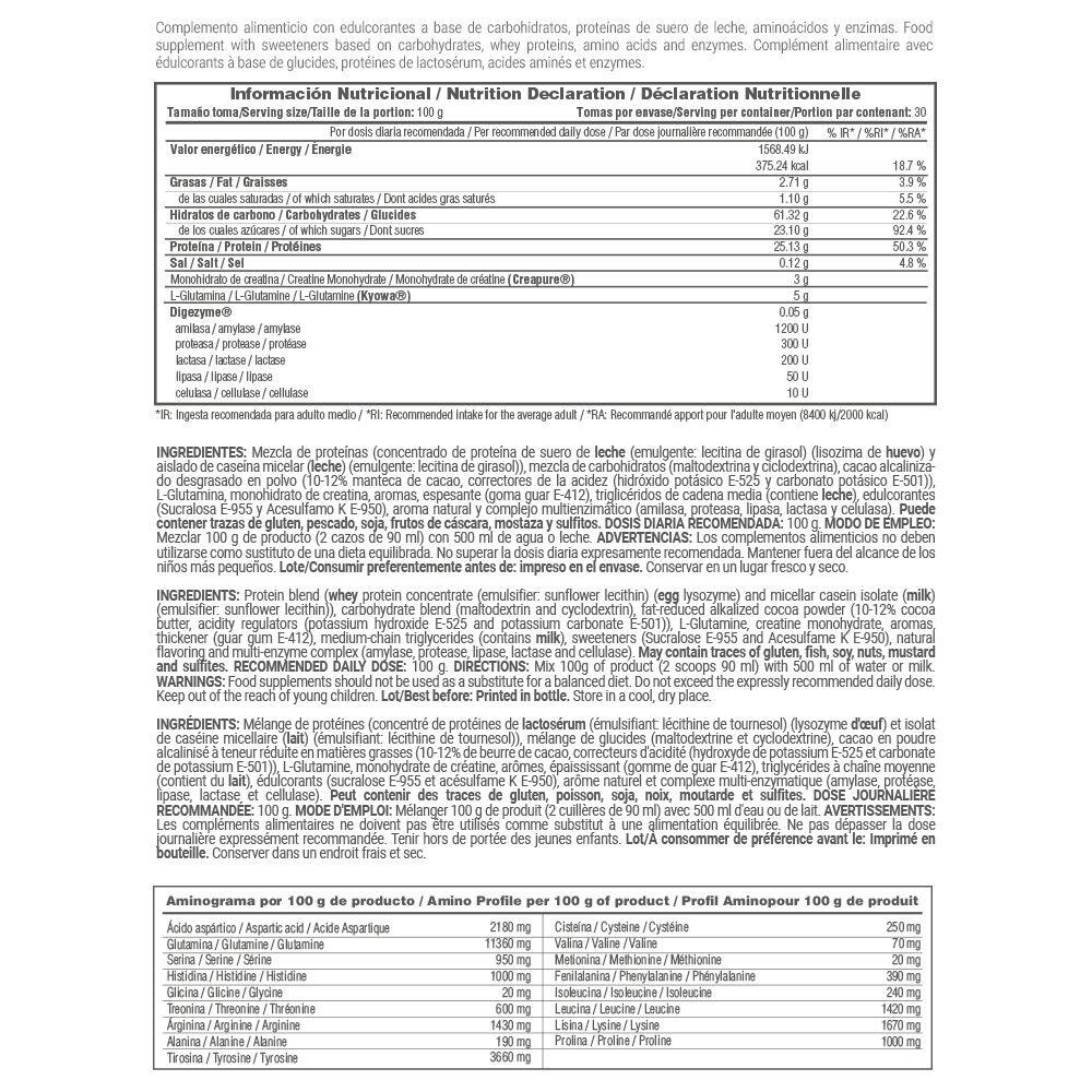 Gainer mass formula - 3 kg Tasses de beurre d'arachide de MASmusculo 4/5