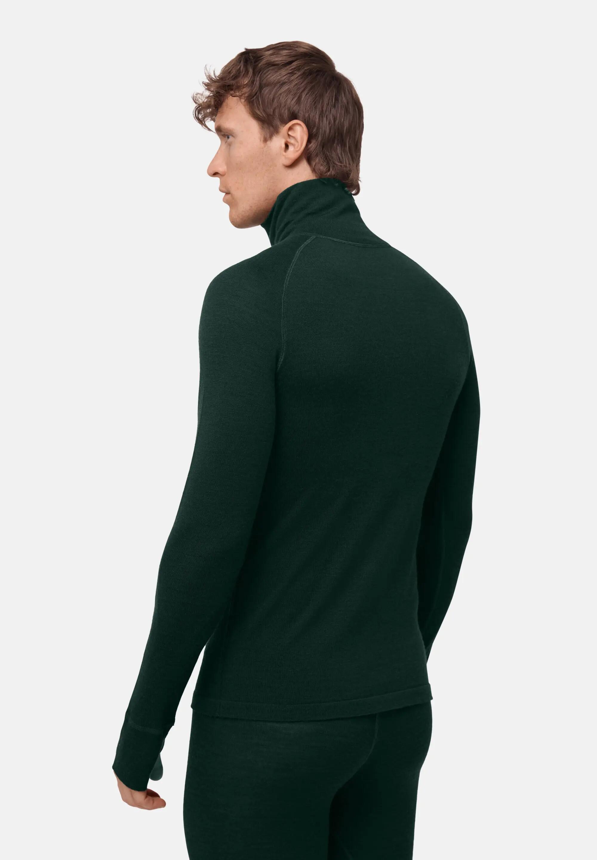 Haut Thermique Homme Mérinos Half Zip Couche de Base Chaude et Respirante 3/6
