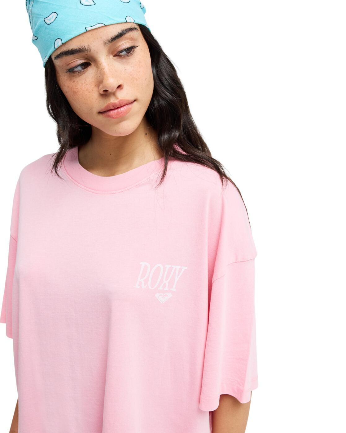 T-Shirt à manches courtes TALLOVERSIZE WASHED Rose Femme 4/4
