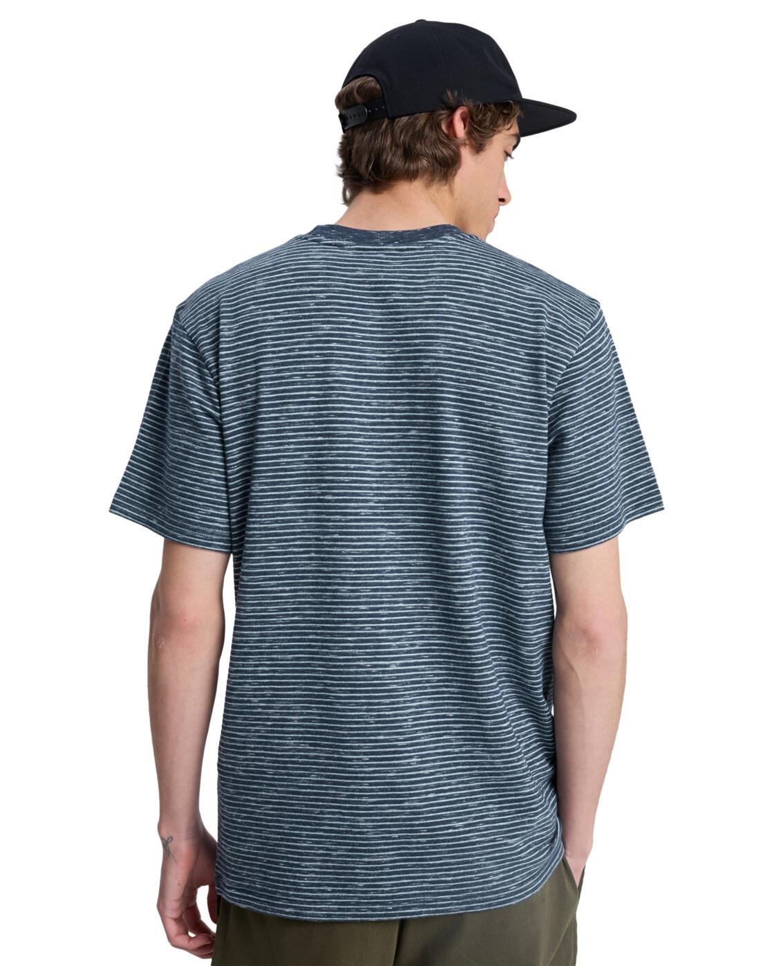 T-Shirt LOPAZ STRIPED POCKET Blau Herren 2/4
