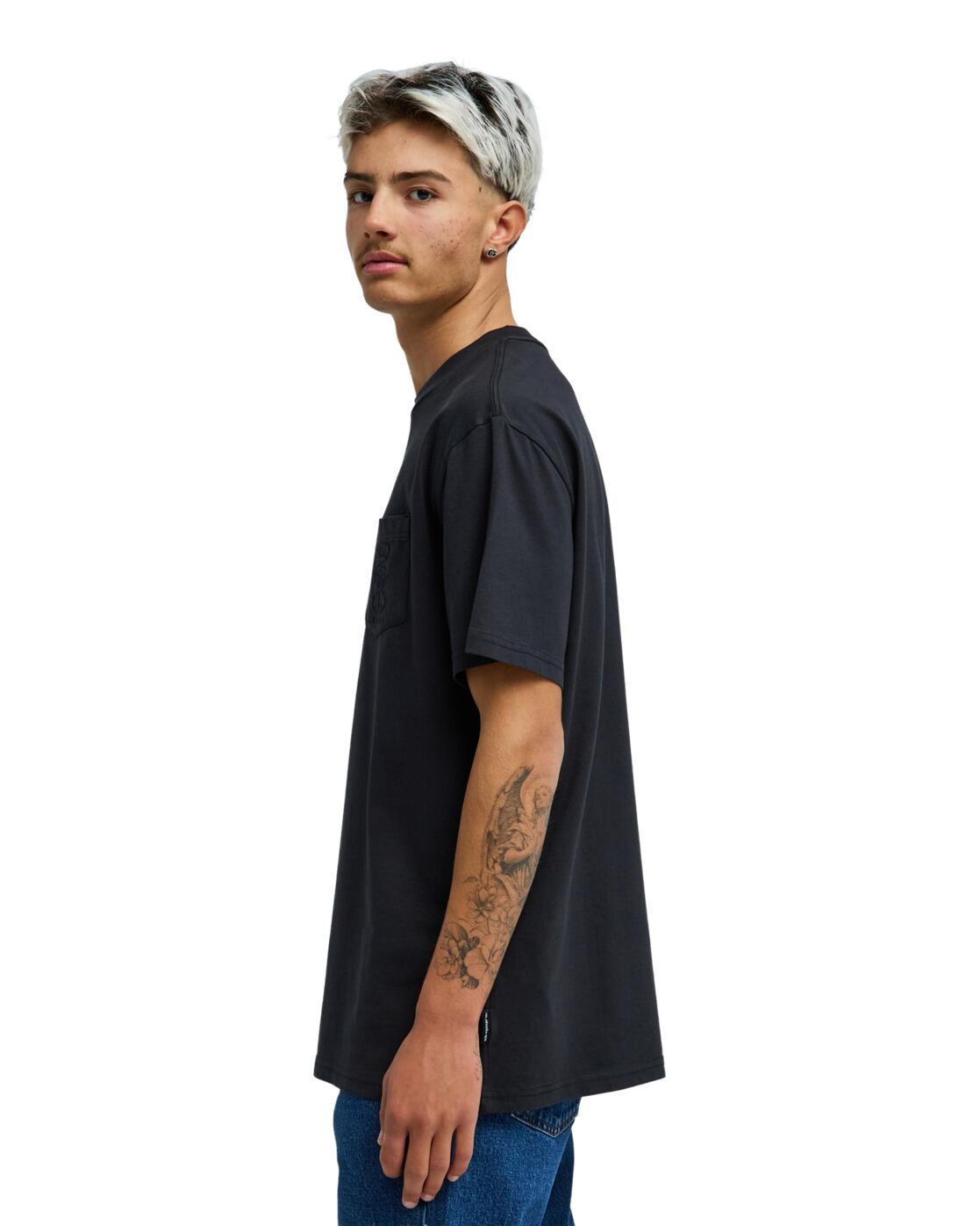 T-Shirt à manches courtes OXNI WASHED Noir Homme 3/4