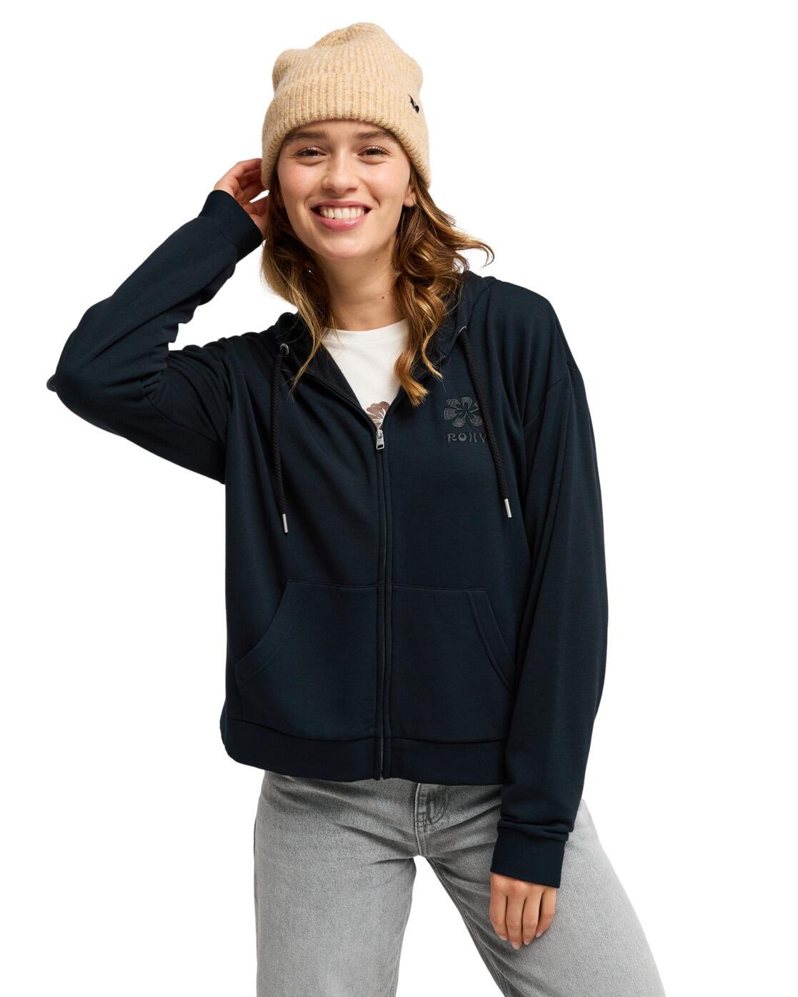 Sweat à capuche zippé SURFING BY DAYLIGHT Noir Femme 2/4