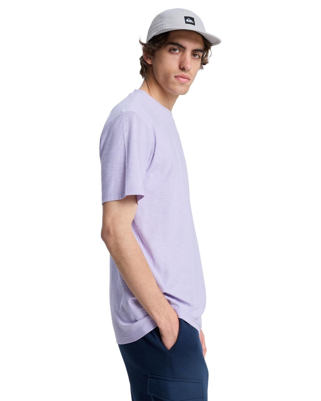 T-shirt à manches courtes SLUB ROUNDNECK Violet Homme 3/4
