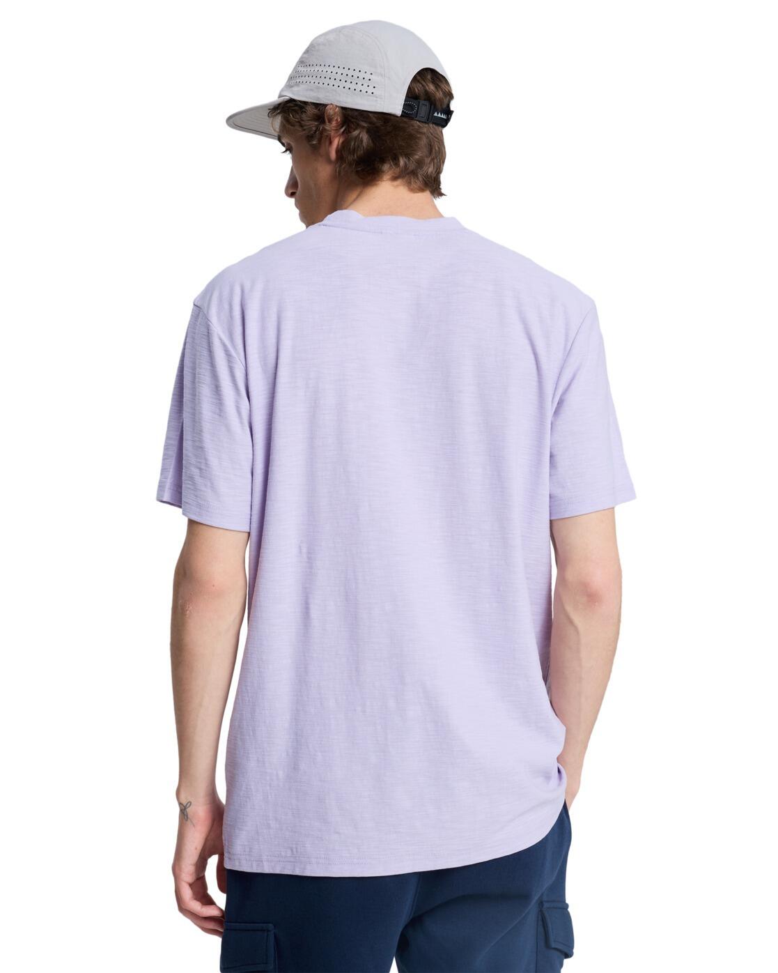 T-shirt à manches courtes SLUB ROUNDNECK Violet Homme 2/4