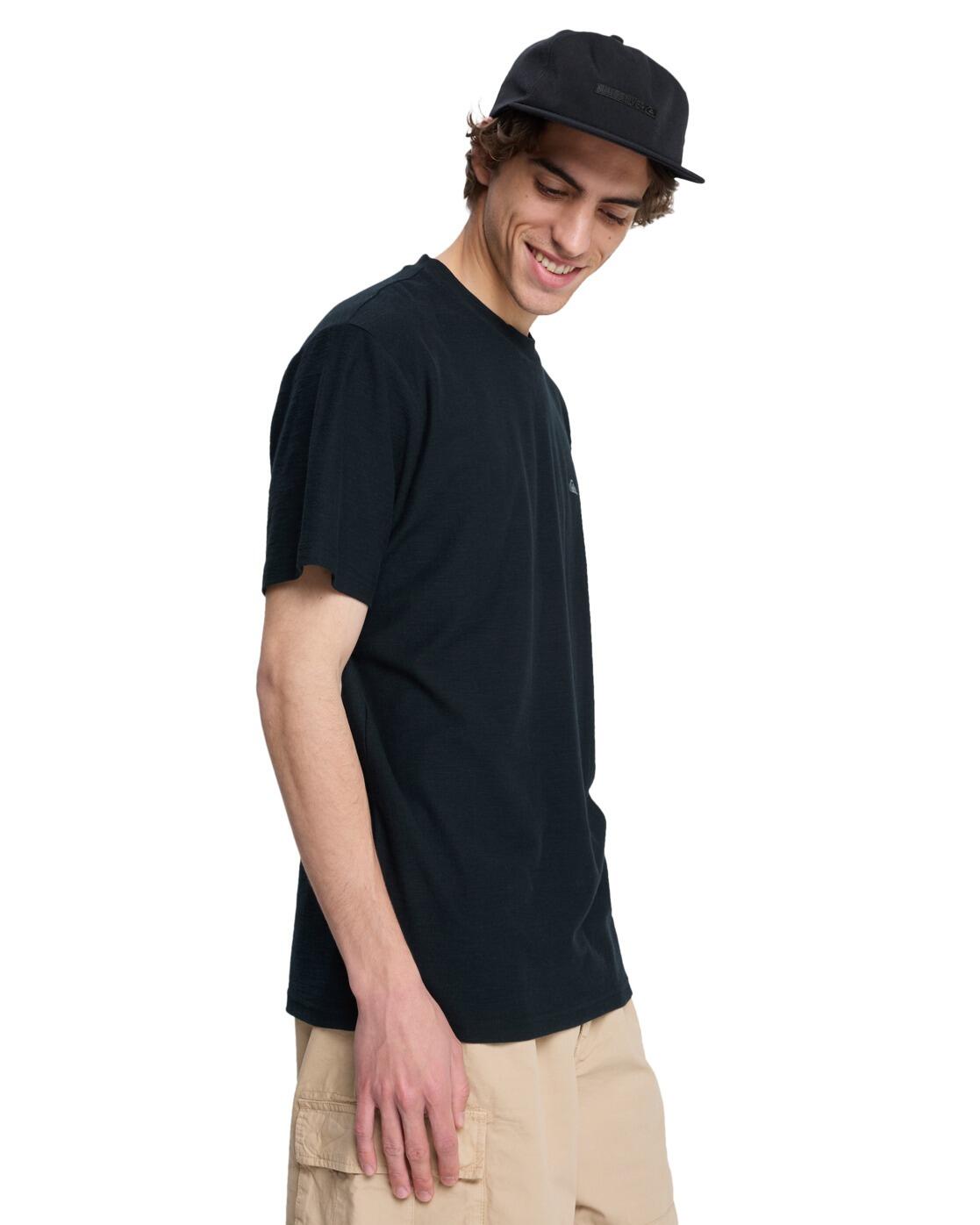 Camiseta de manga corta SLUB ROUNDNECK Negro Hombre 3/4
