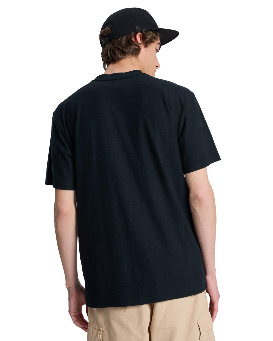 Camiseta de manga corta SLUB ROUNDNECK Negro Hombre 2/4