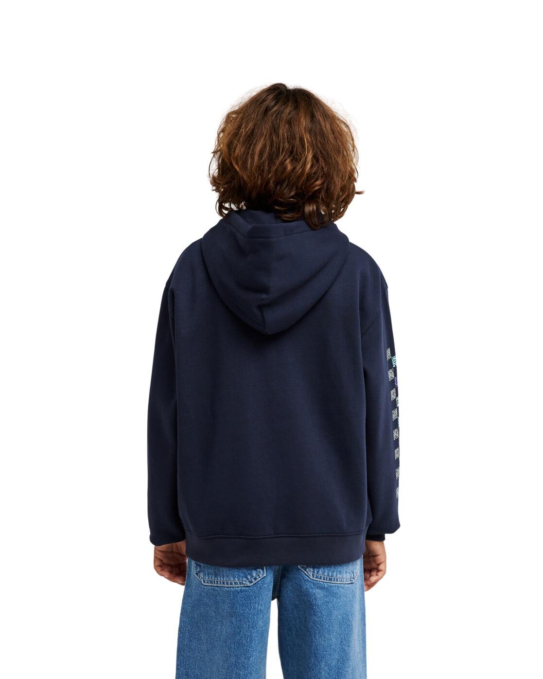 Sweat à capuche zippé GRAPHIC HERO Bleu Garçon 2/4