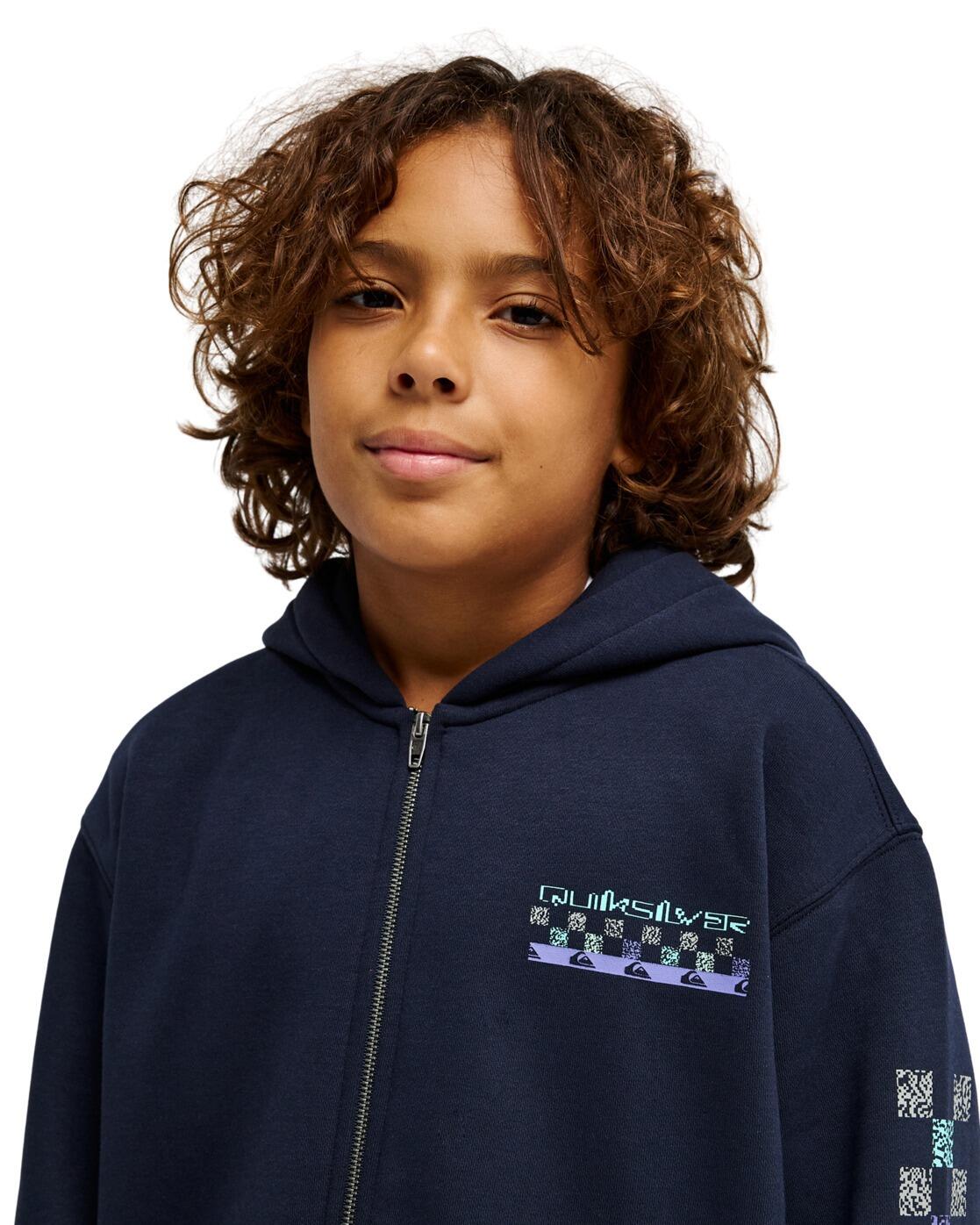Sweat à capuche zippé GRAPHIC HERO Bleu Garçon 4/4