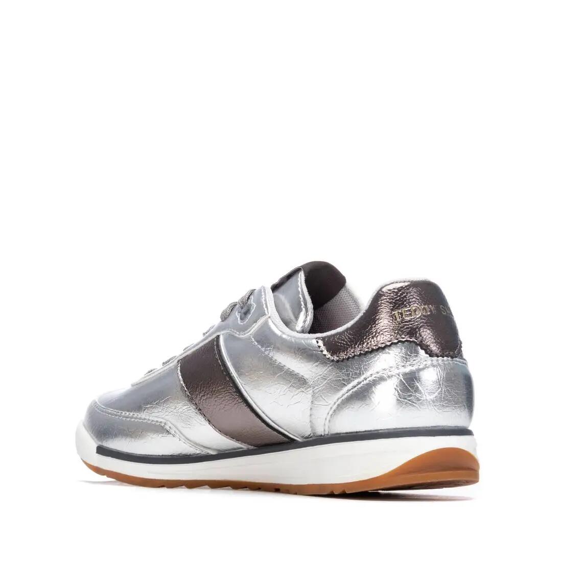 Zapatilla De Mujer Teddy Smith 120653 Plata 3/4