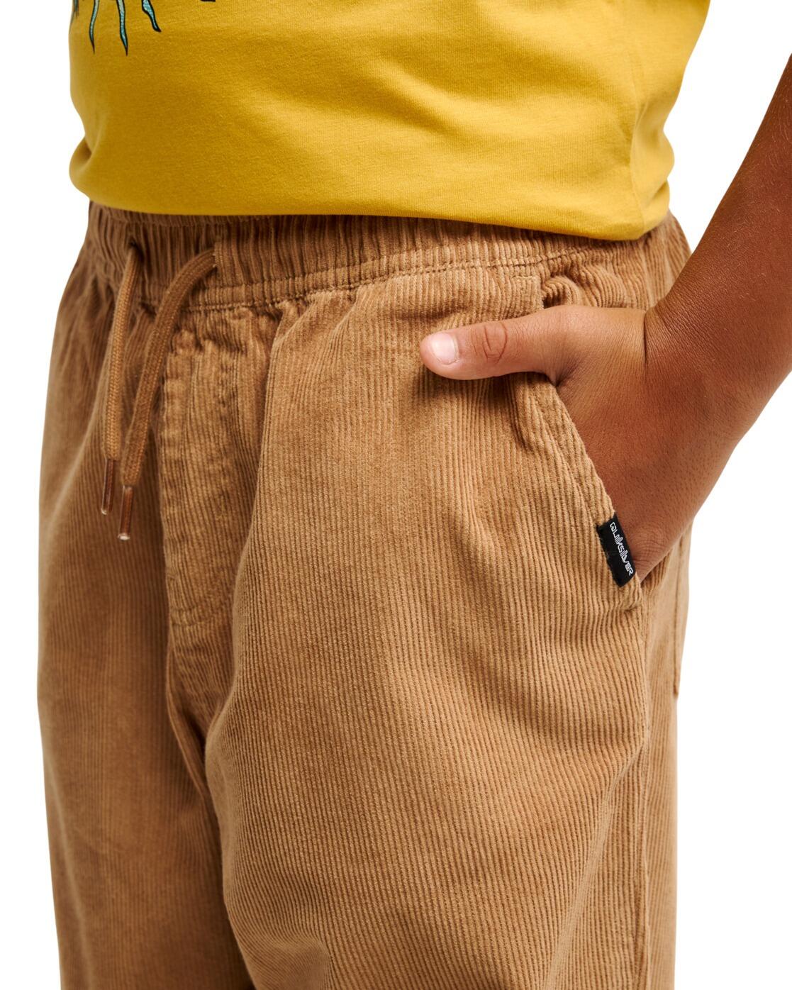 Pantalon extensible TAXER CORD Marron Garçon 4/4