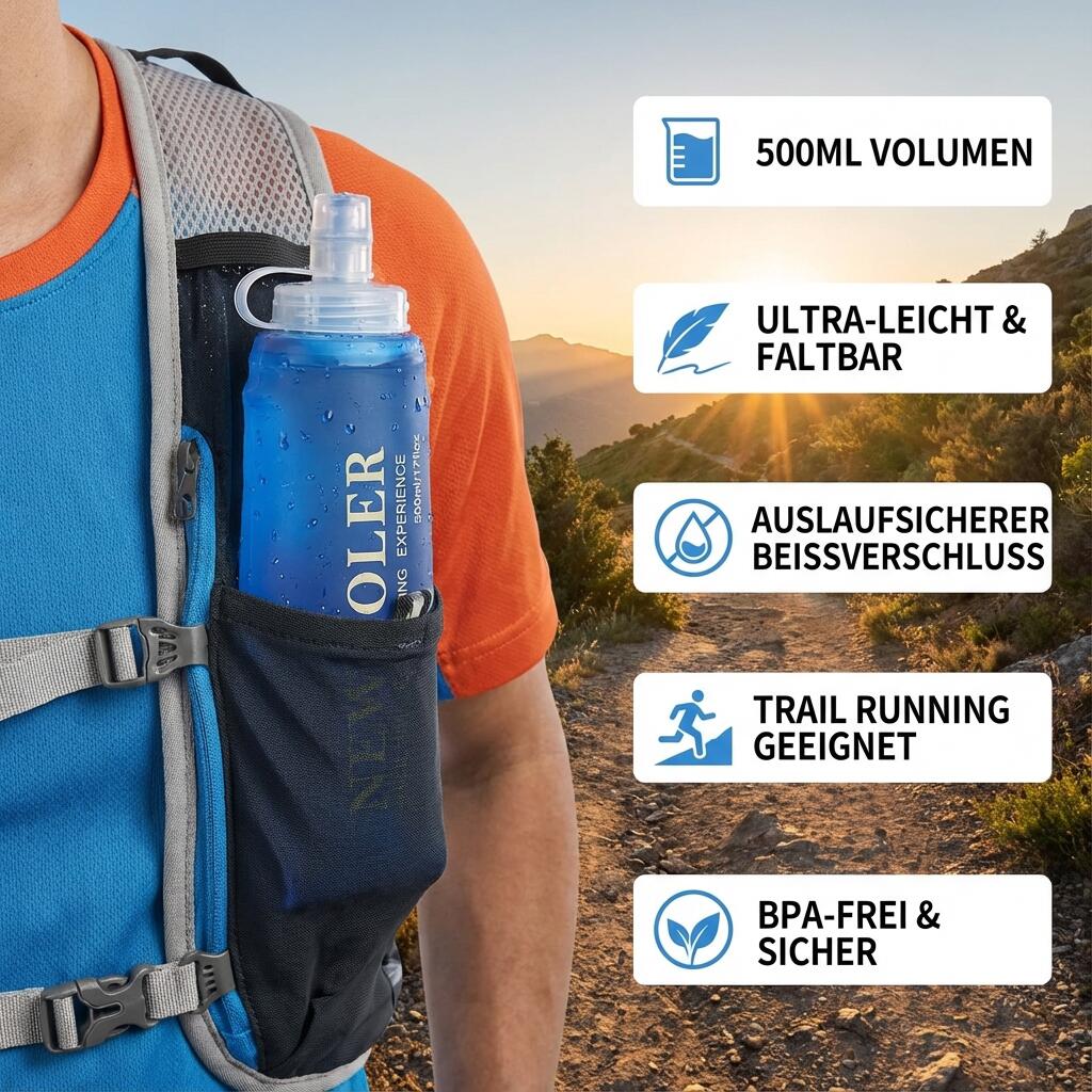 Flasche Faltbar aus TPU Material Wasserflasche 500 ml Trinkflasche 6/6