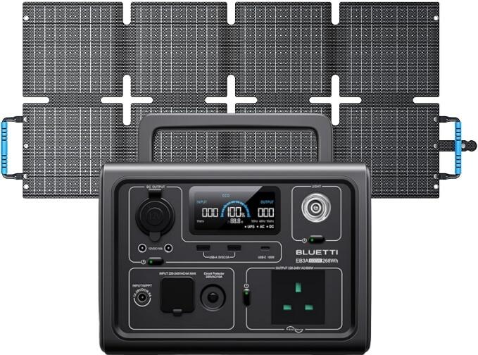 Solar Generator EB3A + 60W , 268Wh Portable Power Station for Trip,Power  Outage | Decathlon
