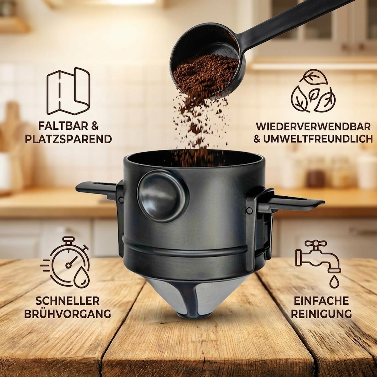 Kaffee Filter Becher Aufsatz Espresso 6/6