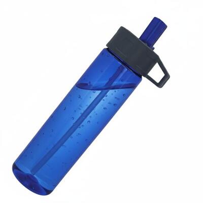 Trinkflasche BPA Frei Flasche für Sport Freizeit 0,75 L mit Trinkhalm