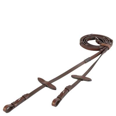 Br rubberen teugel met stops grijs -