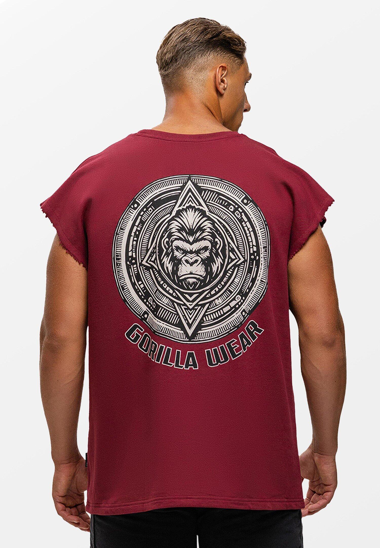 Bouse Cut Off Tank Top - Burgundy 2/6