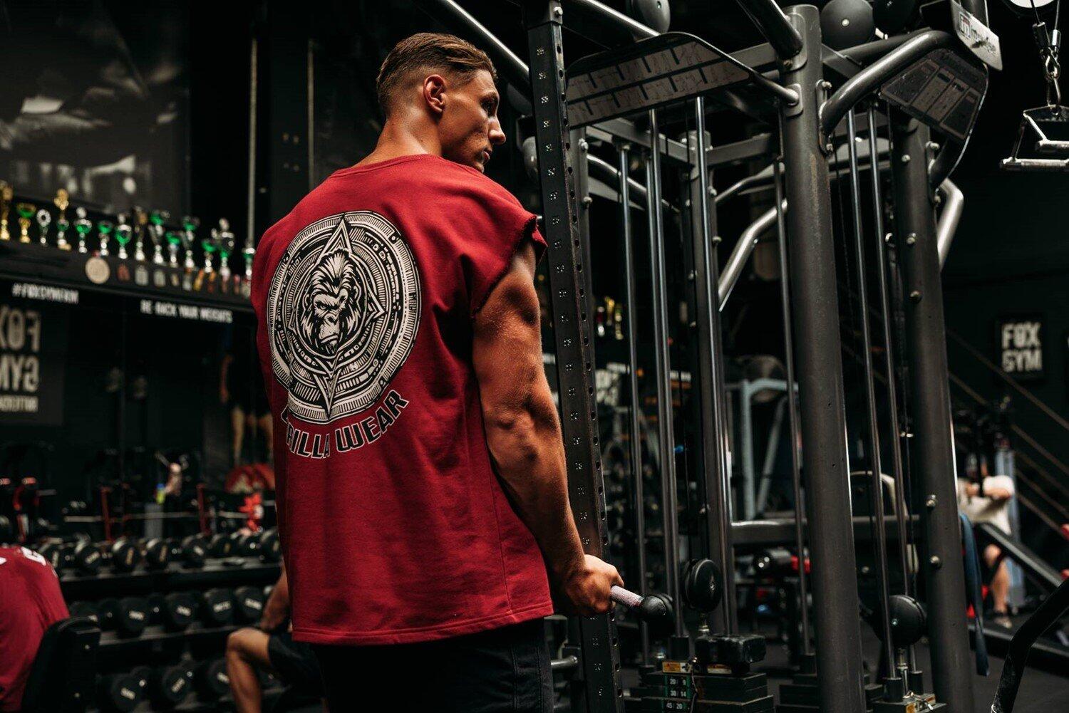 Bouse Cut Off Tank Top - Burgundy 4/6