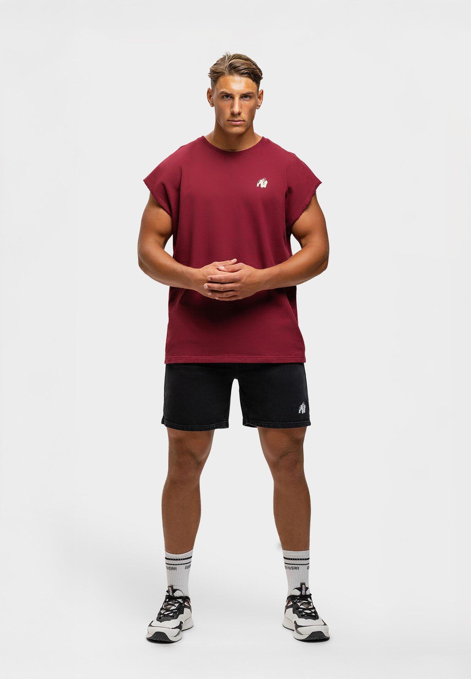 Bouse Cut Off Tank Top - Burgundy 6/6