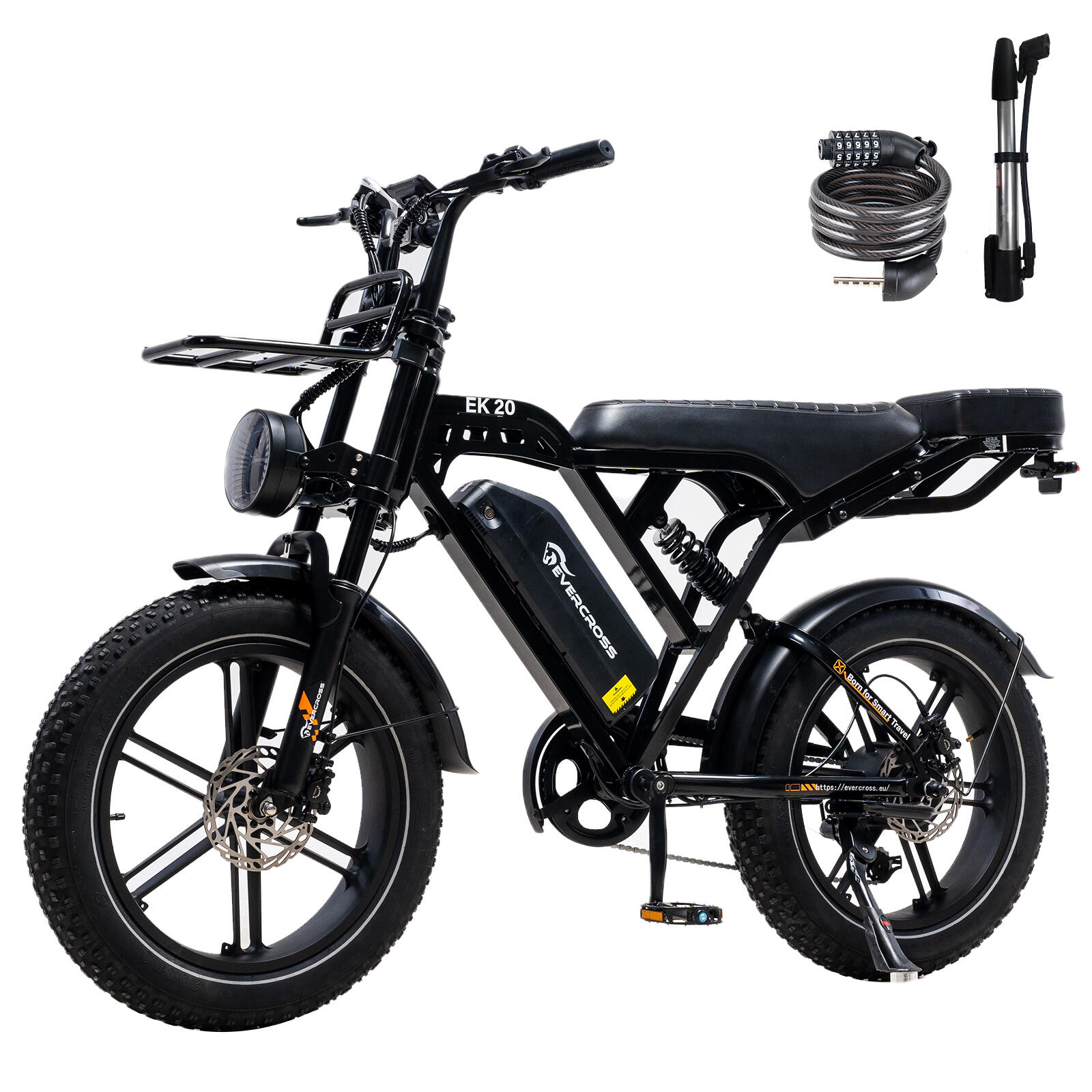 EVERCROSS Elektrokolo EK20-MTB 20" Terénní-Motor 250W-Baterie 748Wh-APP-NFC