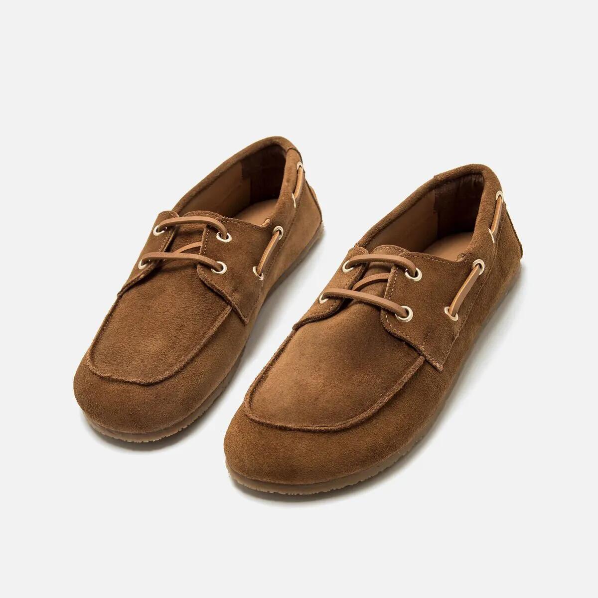 Mustang Free Leather Boat Shoes Oak Woman - Size 38 4/7