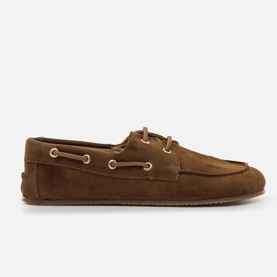 Mustang Free Leather Boat Shoes Oak Woman - Size 39