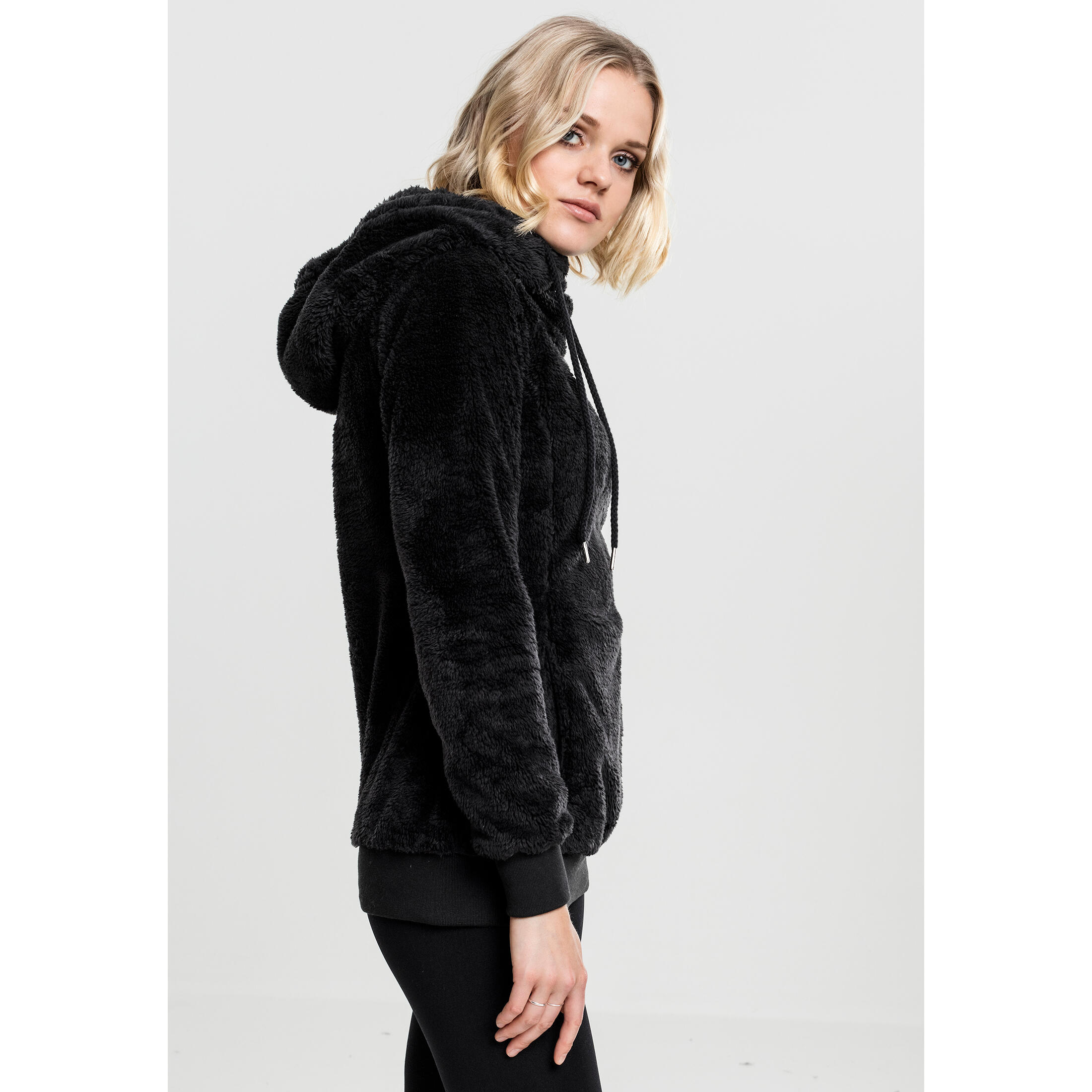 Urban Backwoods Split Happens Donna Felpe con Cappuccio Hoodie Nero Taglia XS