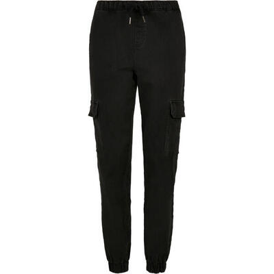 Hoge taille denim cargo-broek voor dames urban classics knitted