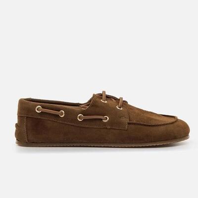 Mustang Free Leather Boat Shoes Oak Woman - Size 39
