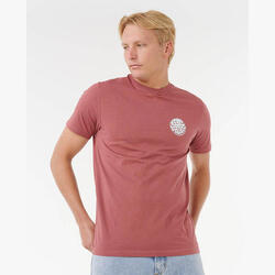 Tee Shirt en Coton Rip Curl "WETTIE ICON TEE" M Rouge