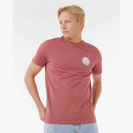 Tee Shirt en Coton Rip Curl "WETTIE ICON TEE" XL Rouge