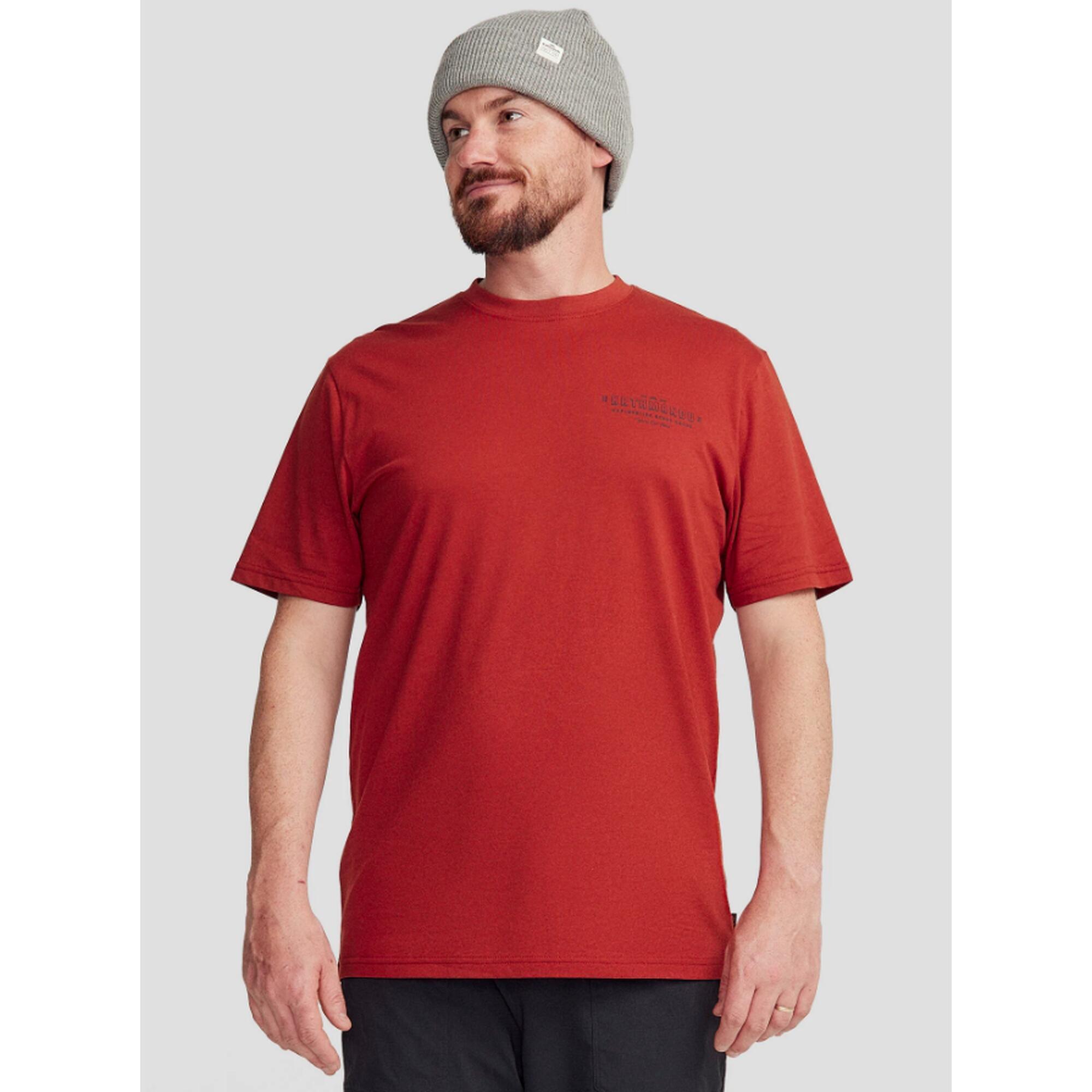 Kathmandu - Tee Shirt En Coton Kathmandu "graphic Men's Exploration Organic Cotton Ss Tee" L - T-shirt Manches Courtes - Rouge - Decathlon